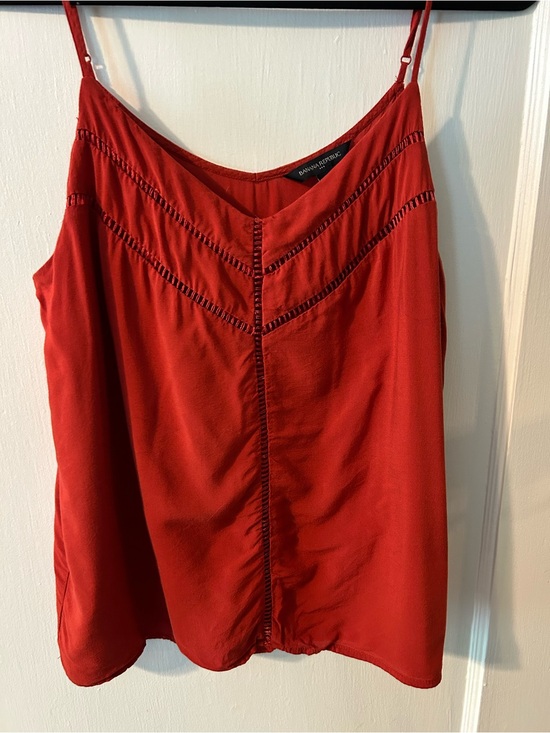 Banana Republic Tops - Banana Republic Tomato Red Camisole with Ladder Trim Detail